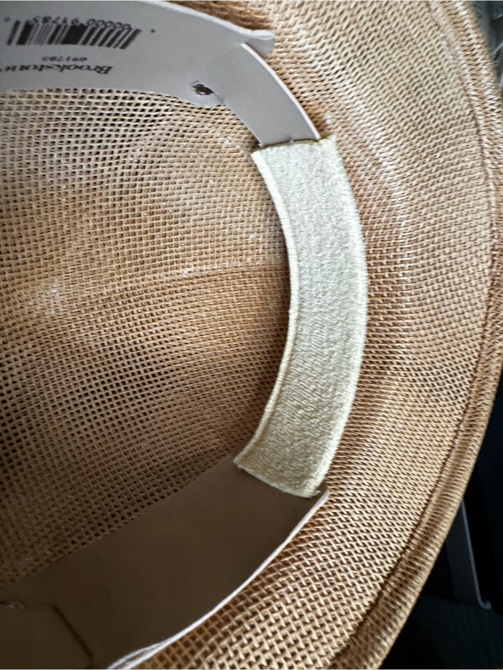 Brookstone Adjustable Safari Hat Pith Helmet Straw Sun Woven Mesh Made in USA - Picture 7 of 11